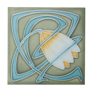 Cerâmica Azulejo da antiguidade da reprodução de Nouveau da