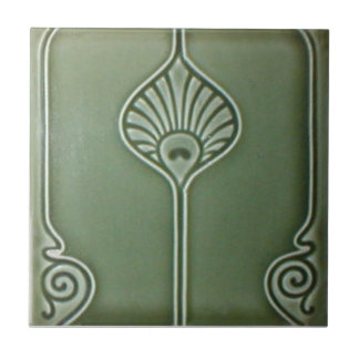 Cerâmica Azulejo da antiguidade da reprodução de Nouveau da