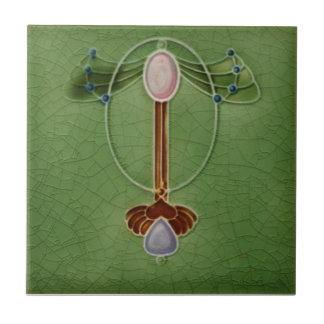 Cerâmica Azulejo da antiguidade da reprodução de Nouveau da