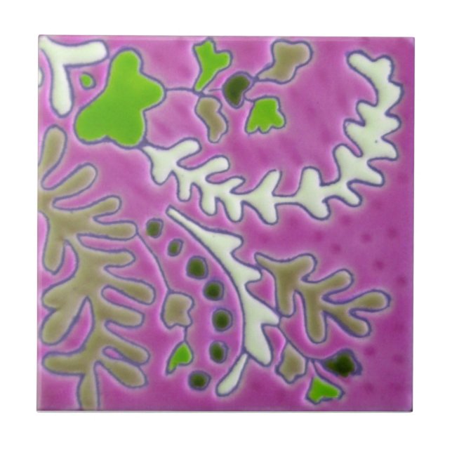 Cerâmica Azulejo da antiguidade da reprodução de Paisley do (Frente)