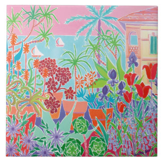 Cerâmica Azulejo da arte: Joanne curta, d'Azur Menton de