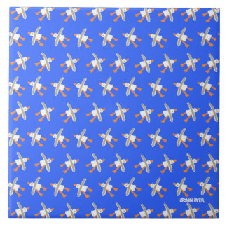 Cerâmica Azulejo da arte: Tintureiro de John. Gaivotas