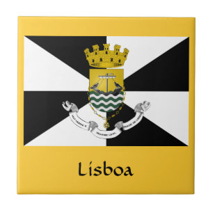 Cerâmica Azulejo da bandeira da cidade de Lisboa