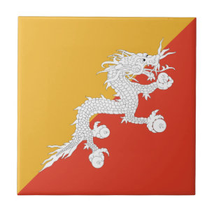 Cerâmica Azulejo da bandeira de Bhutan