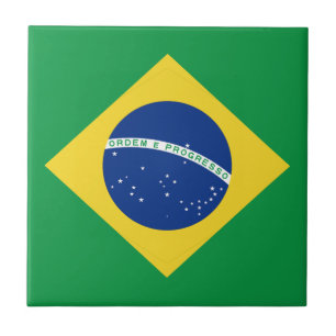 Cerâmica Azulejo da bandeira de Brasil