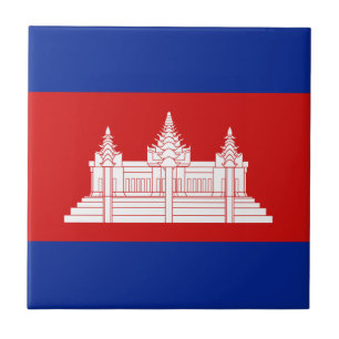 Cerâmica Azulejo da bandeira de Cambodia