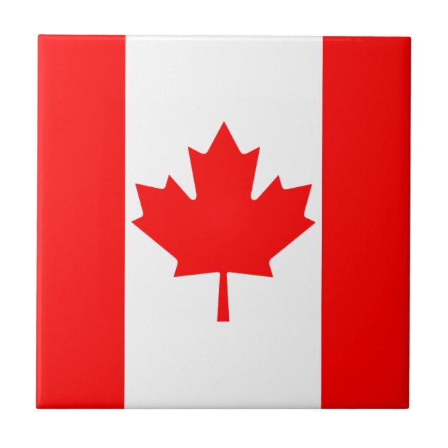 Cerâmica Azulejo da bandeira de Canadá (Frente)