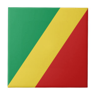 Cerâmica Azulejo da bandeira de Congo-Brazzaville