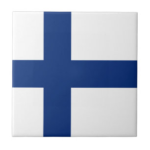 Cerâmica Azulejo da bandeira de Finlandia