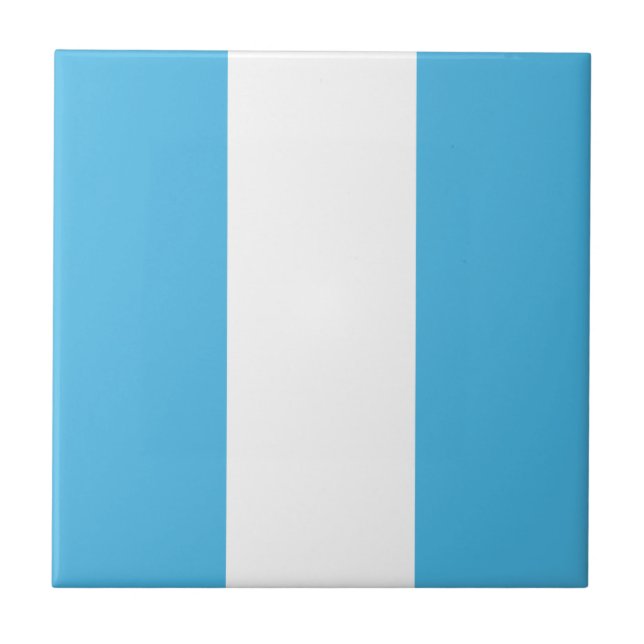 Cerâmica Azulejo da bandeira de Guatemala (Frente)