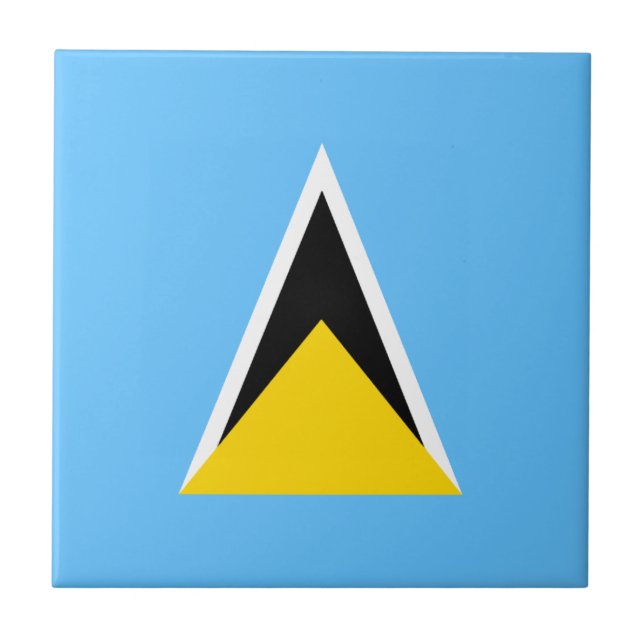 Cerâmica Azulejo da bandeira de Lucia de santo (Frente)