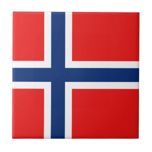 Cerâmica Azulejo da bandeira de Noruega