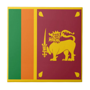 Cerâmica Azulejo da bandeira de Sri Lanka