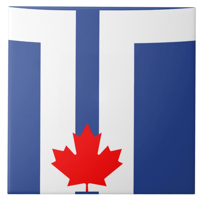 Cerâmica Azulejo da Bandeira de Toronto (Frente)