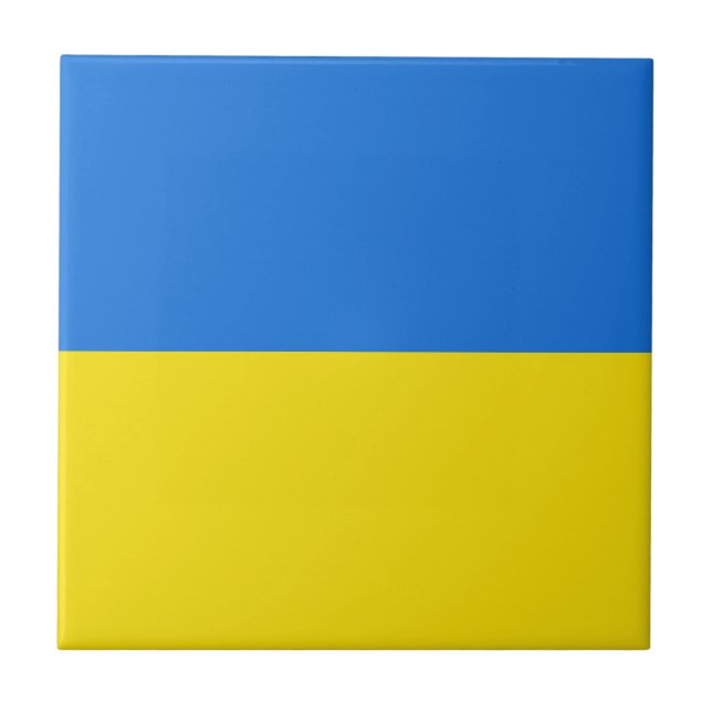 Cerâmica Azulejo da bandeira de Ucrânia (Frente)