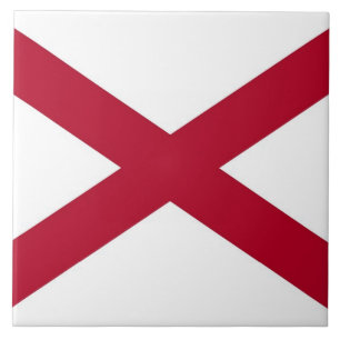 Cerâmica Azulejo da bandeira do estado de Alabama