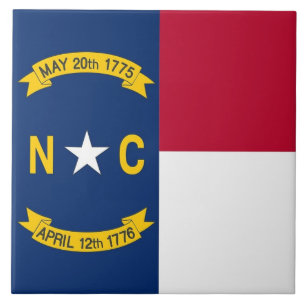 Cerâmica Azulejo da bandeira do estado de North Carolina