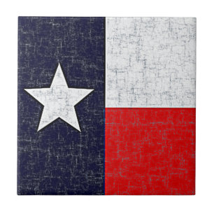 Cerâmica Azulejo da BANDEIRA do ESTADO de TEXAS