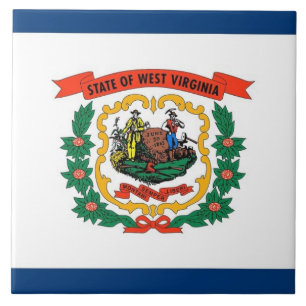 Cerâmica Azulejo da bandeira do estado de West Virginia