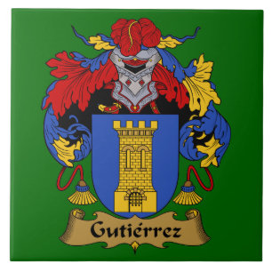 Cerâmica Azulejo da brasão da família de Gutiérrez