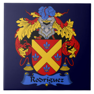 Cerâmica Azulejo da brasão da família de Rodriguez