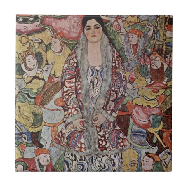 Cerâmica Azulejo da cerveja de Gustavo Klimt Fredericke (Frente)