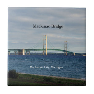 Cerâmica azulejo da cidade de Mackinaw