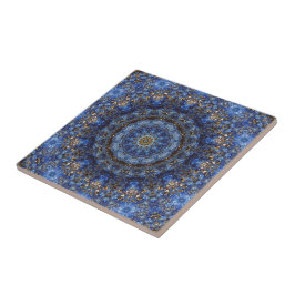 Cerâmica Azulejo da mandala da estratificação do Lazuli de