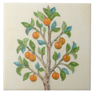 Cerâmica Azulejo da parede da árvore de tangerina
