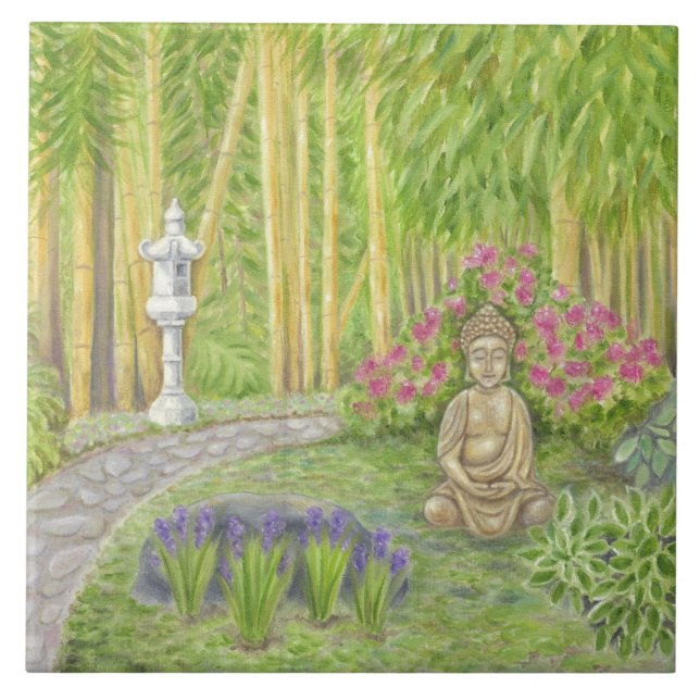 Cerâmica Azulejo da parede do jardim de Buddha (Frente)