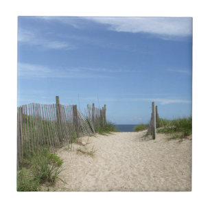 Cerâmica Azulejo da praia de Wrightsville do acesso públic