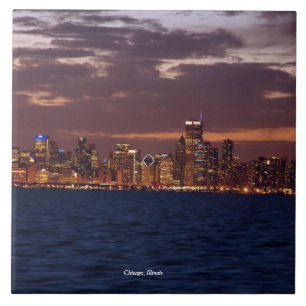 Cerâmica Azulejo da skyline de Chicago