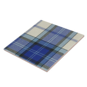 Cerâmica Azulejo da xadrez de Tartan do azul de vestido de