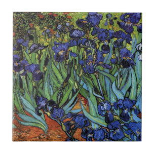 Cerâmica Azulejo das íris de Van Gogh