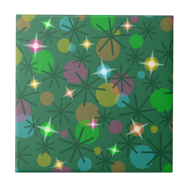 Cerâmica Azulejo das Luzes de Natal (Frente)