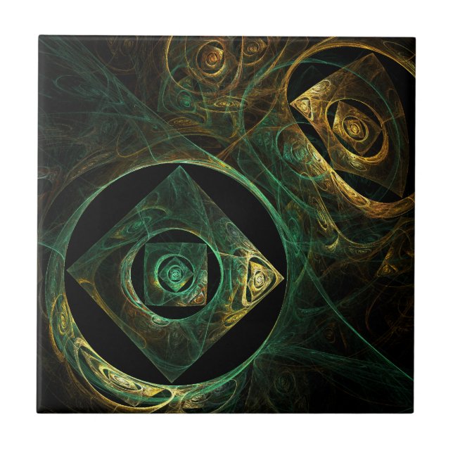 Cerâmica Azulejo de Abstrato de vibrações mágicas (Frente)