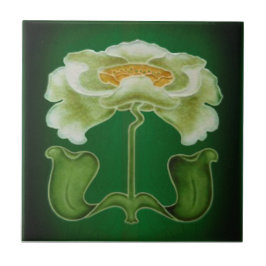 Cerâmica Azulejo de Alivio Barrett Art Nouveau Repro 1905 F