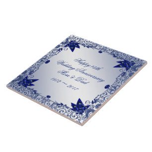 Cerâmica Azulejo de aniversário de casamento do Sapphire 45