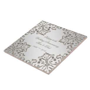 Cerâmica Azulejo de Aniversário do Casamento de Diamante Gl