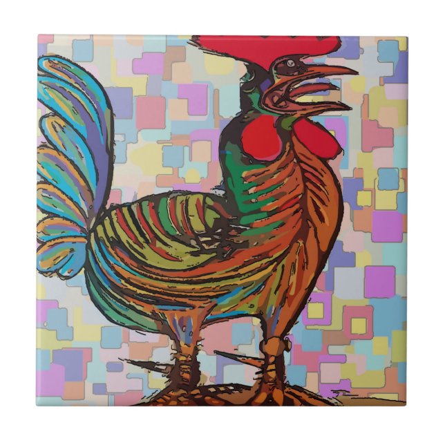 Cerâmica Azulejo de aparência do holandês multicolorido (Frente)