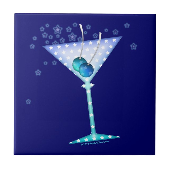 Cerâmica Azulejo de apoio BLUE MARTINI (Frente)