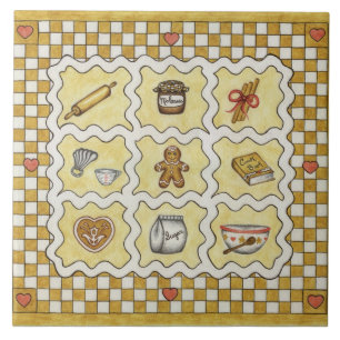 Cerâmica Azulejo de apoio de cozinha de gengibre