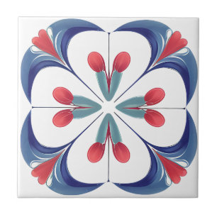 Cerâmica Azulejo de Arâmica Iznik Tulip Motif