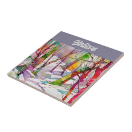 Cerâmica azulejo de arte "Acredite"