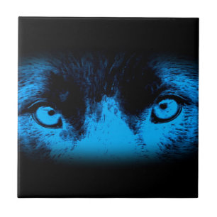 Cerâmica Azulejo de Arte com Olhos Animais Intensos