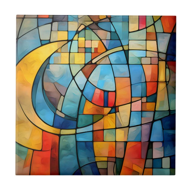 Cerâmica Azulejo de Arte do Mosaico (Frente)