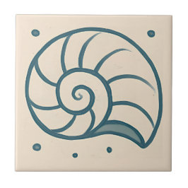Cerâmica Azulejo de Arte do Oceano Espiral Mínimo