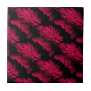 Cerâmica Azulejo de Arte Floral de Peões Vermelhos