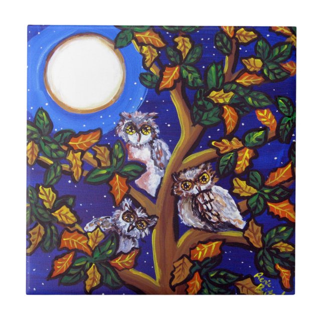 Cerâmica Azulejo De Arte Folclórica De Lua 3 (Frente)