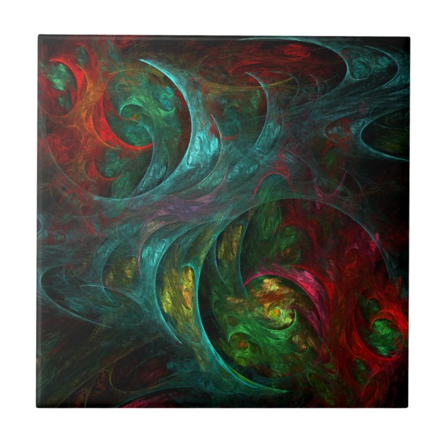 Cerâmica Azulejo de arte Genesis Nova Abstrato (Frente)